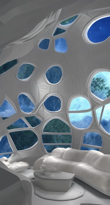 Futuristic Jupiter Living Quarters with Parametric Design