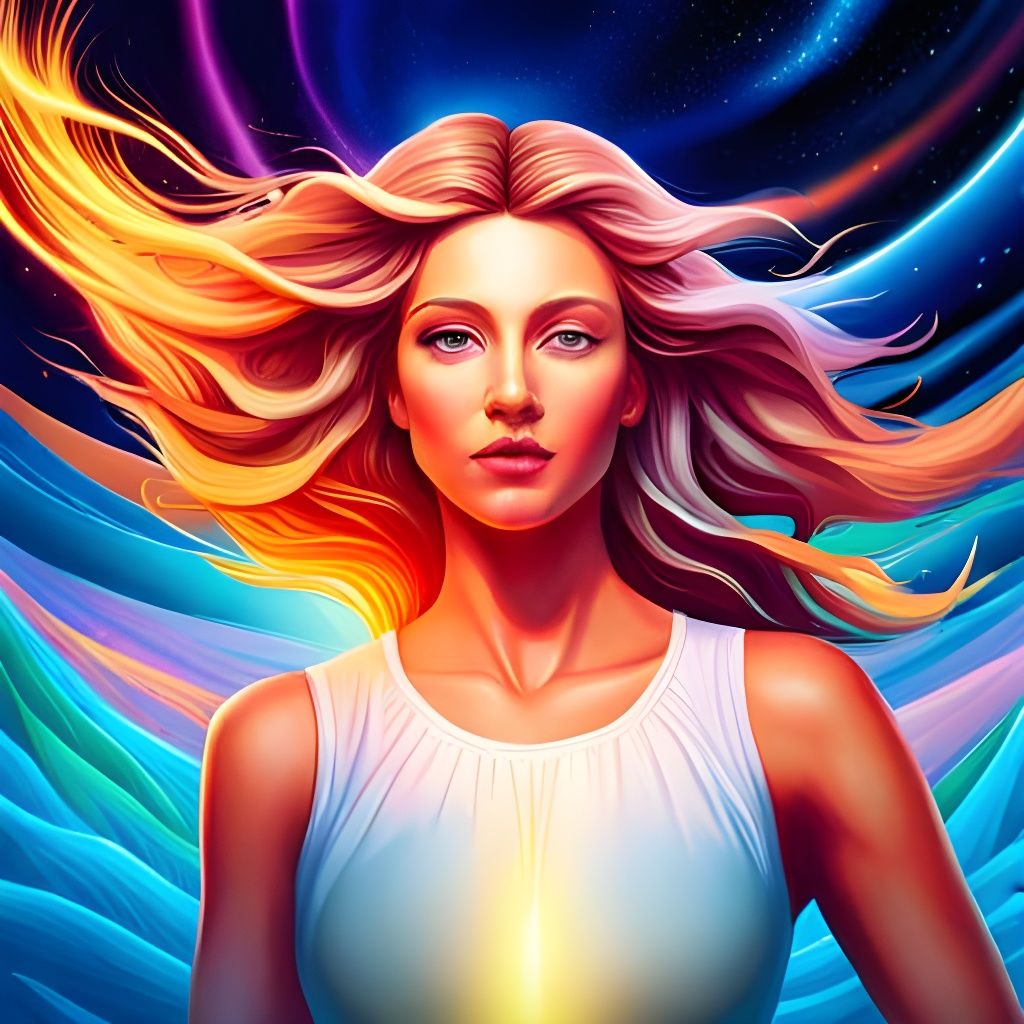 Holographic Ascension Day by Pablo Amaringo, Mixed Media