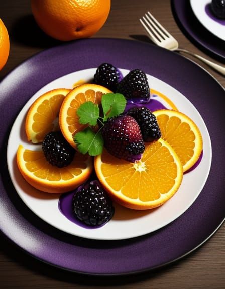 Stunning 8K Food Shot of Grapes and Oranges