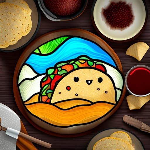 Stained glass choco taco