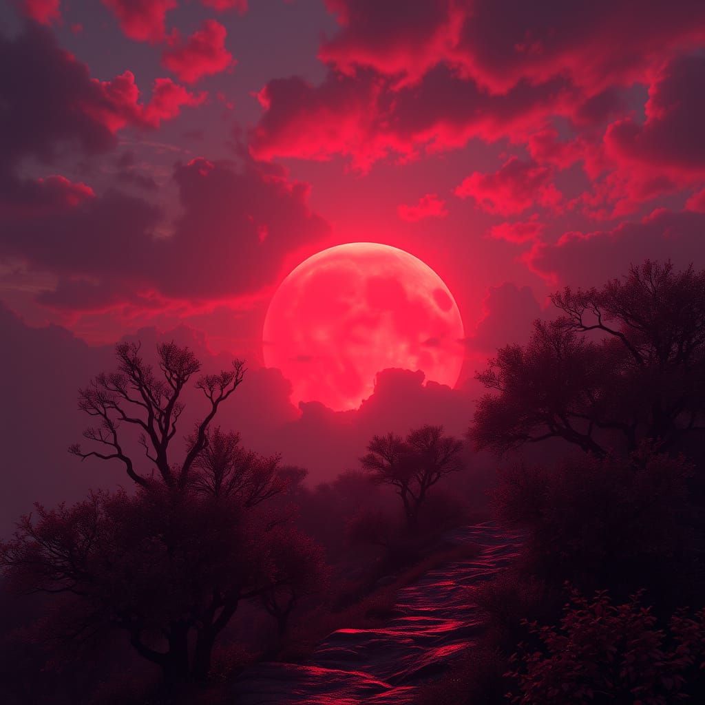 Scarlet Sunset: Detailed Matte Painting in Unreal Engine
