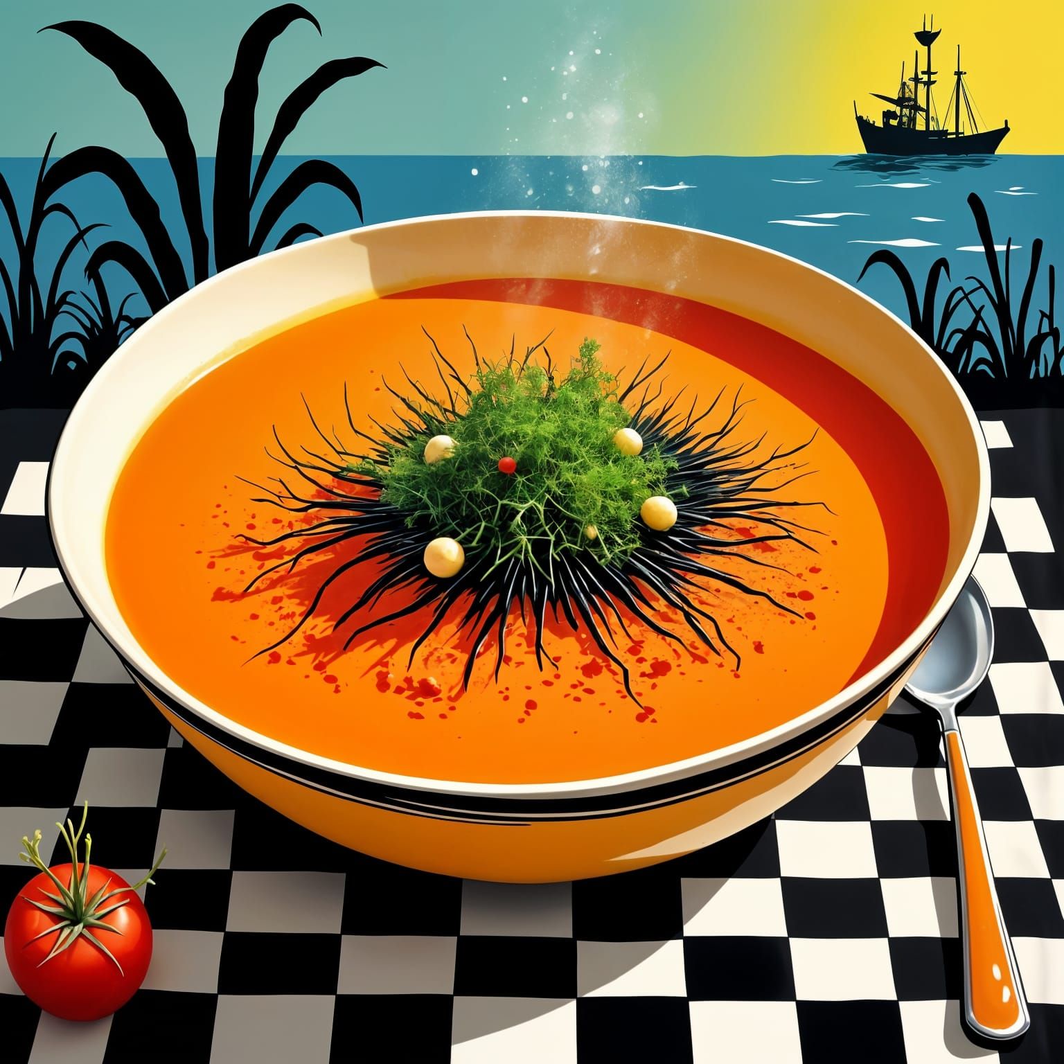 Graffiti Pop Art Sea Urchin Soup Masterpiece