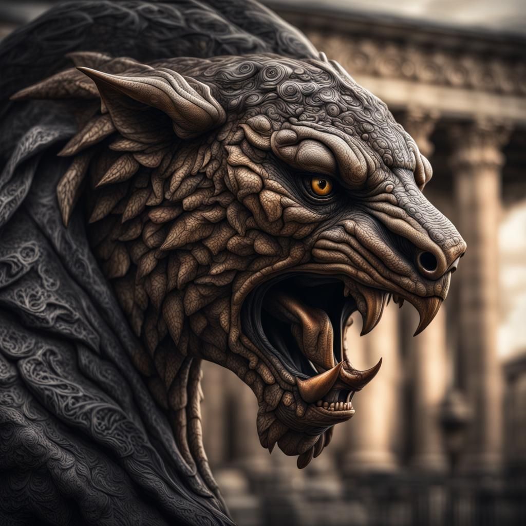 Hyperrealistic Chimera with Intricate Details