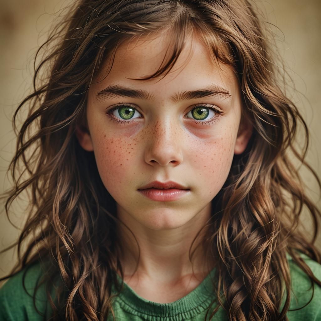 Portrait of Young Girl with Soft Lighting