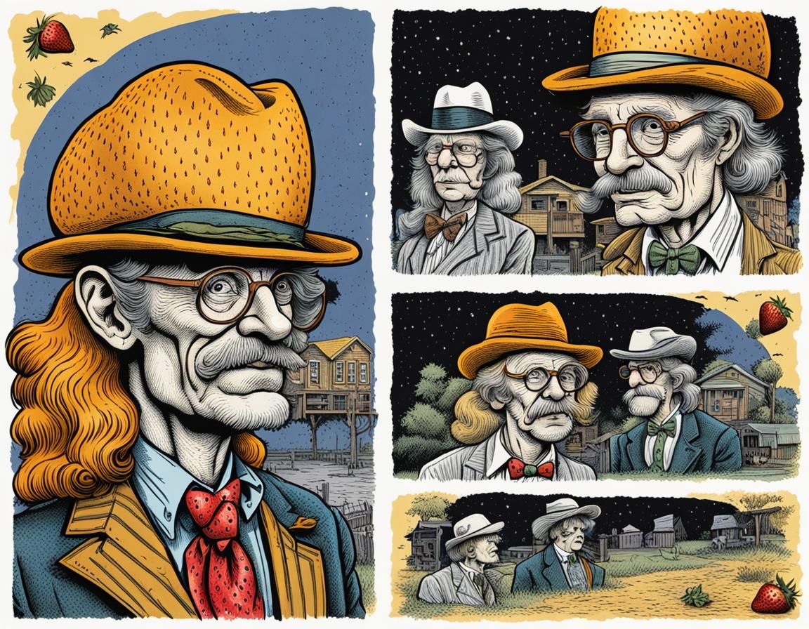 Southern Gentleman Portrait in Crumb Style