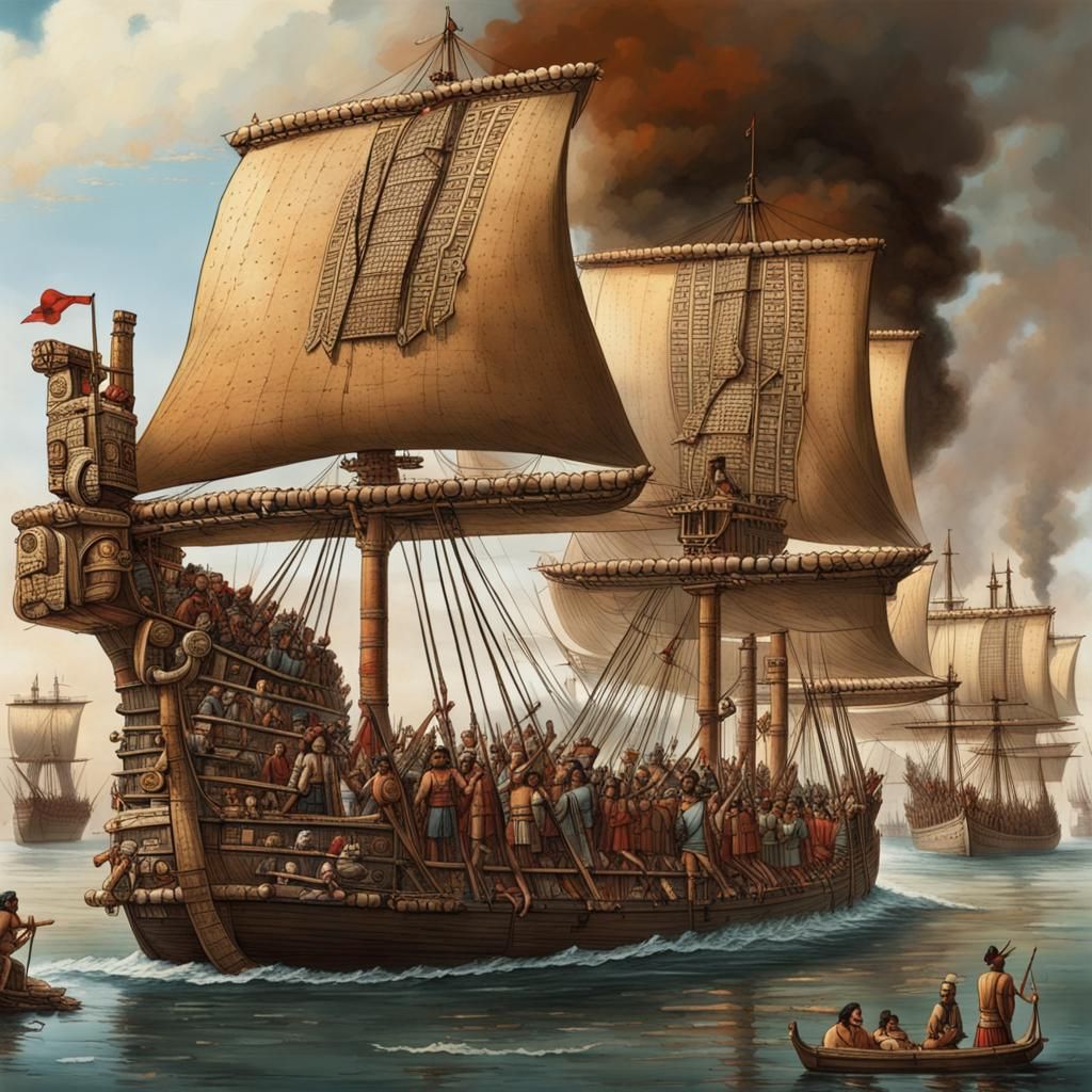 Aztec Merchant Fleet in the Gunpowder Age