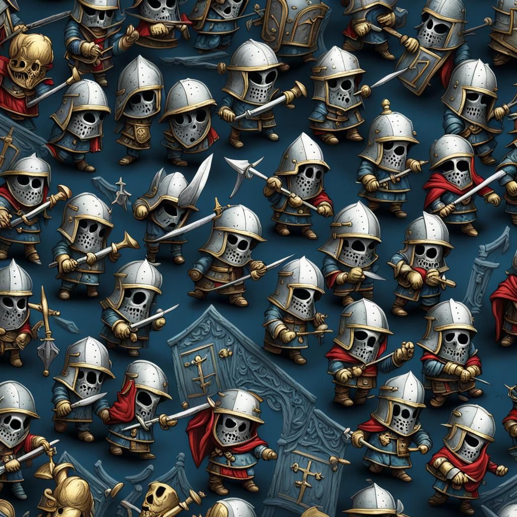 Miniature Knights Hospitalier in Horror Style