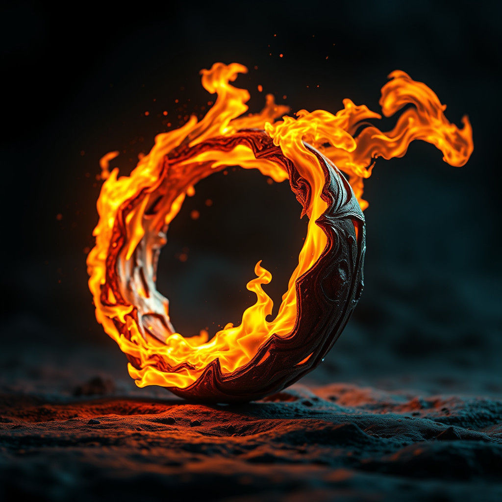 Perfect Fire Ring in Hyperdetailed Digital Art