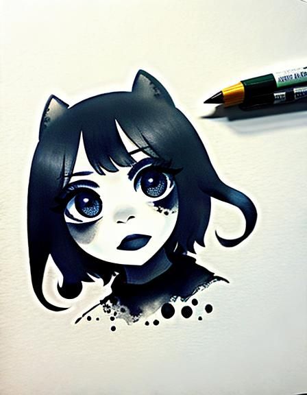 Abstract Ink Design in Calligraphic Style