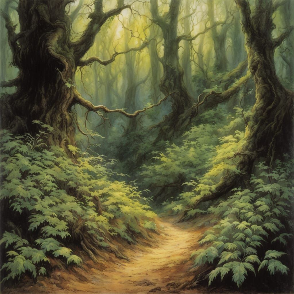 Eldritch Forest Sign in Enchanted Woods