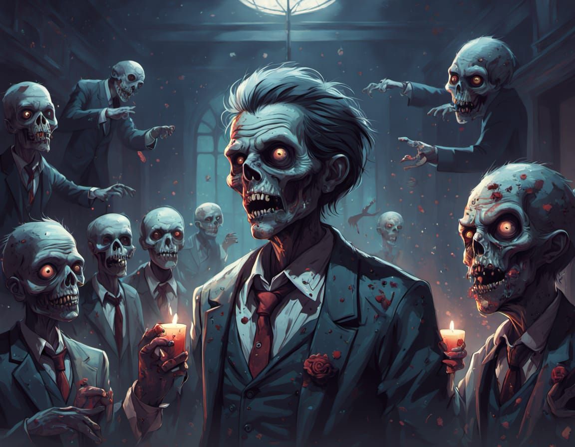 Cute Zombies Attend Prom Night in Whimsical Concept Art