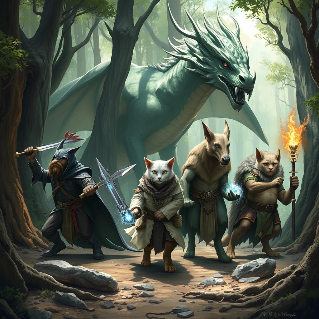 Fantasy Dungeons & Dragons Heroes Unite in Ancient Forest