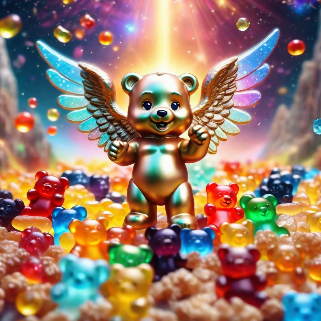 Angelic Gummi Bears in Astral Splendor