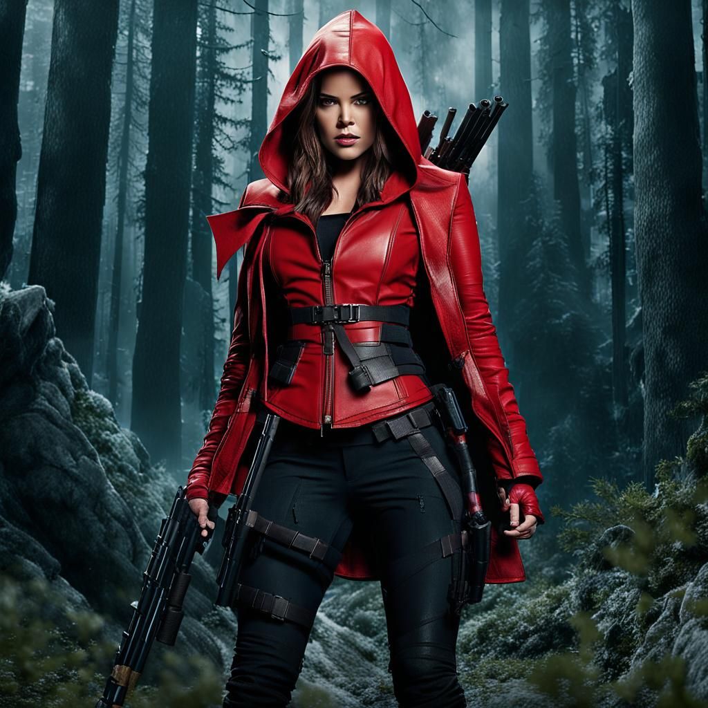 Khloe Kardashian as Red Riding Hood Action Shot