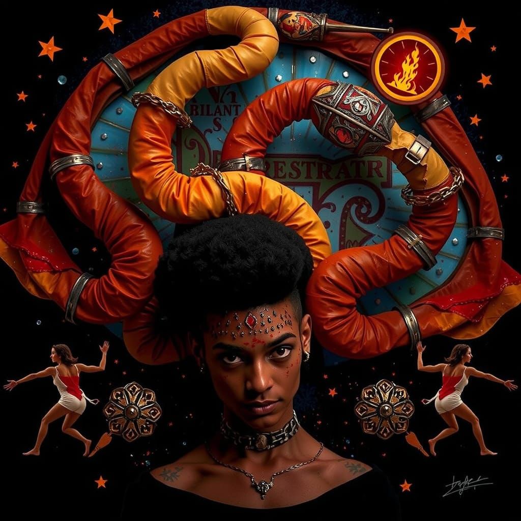 Abstract Expressionist Composition of Creativity