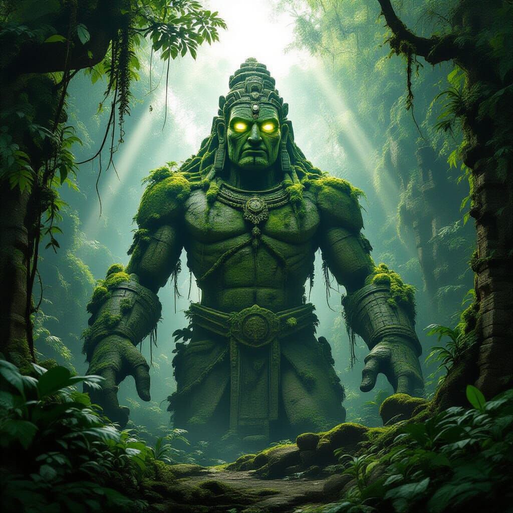 Mossy Automaton God Awakens in Jungle