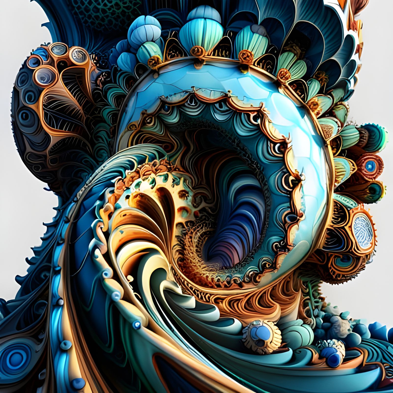 Intricate Polychromatic Fractal Art in 8k Resolution