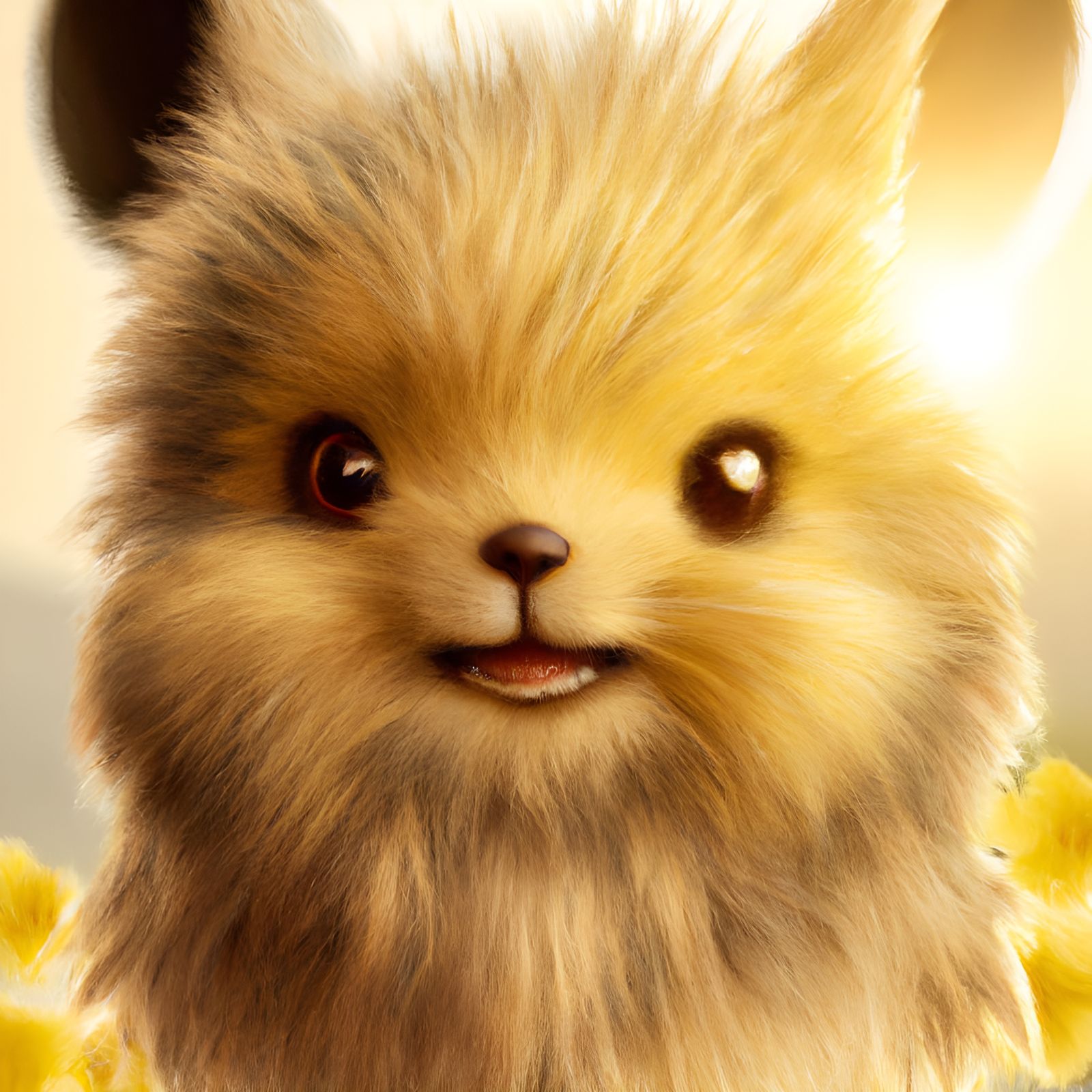 Adorable Pikachu and Chewbacca Fusion Portrait