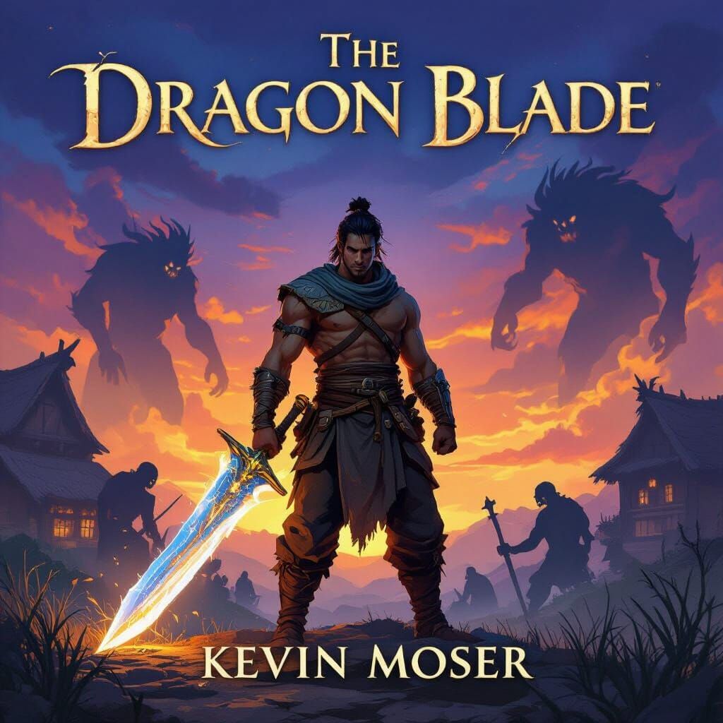 The Dragon Blade: Heroic Fantasy Book Cover Art