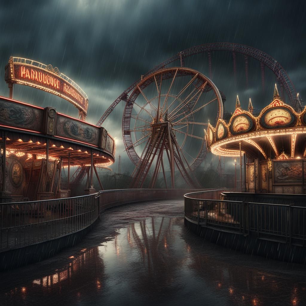 Abandoned fairground