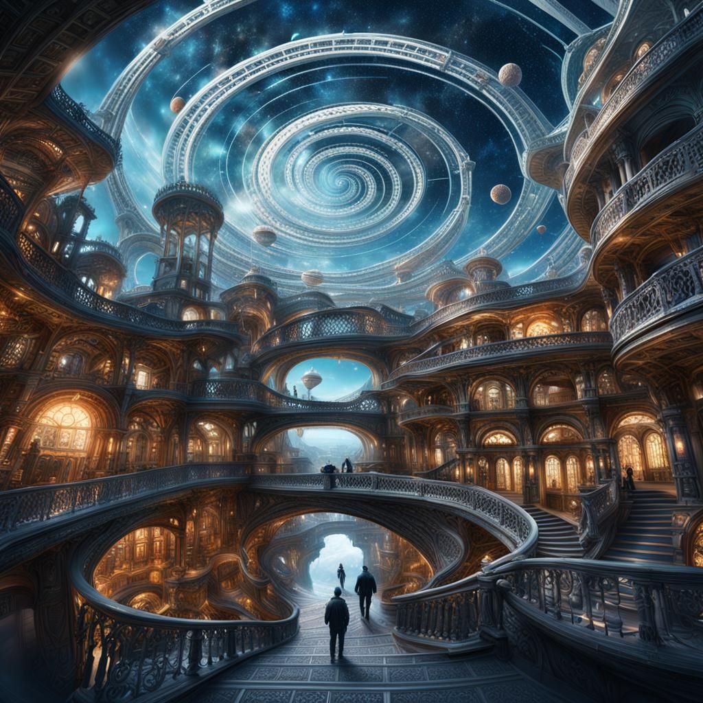 Time & Space Continuum Digital Matte Painting