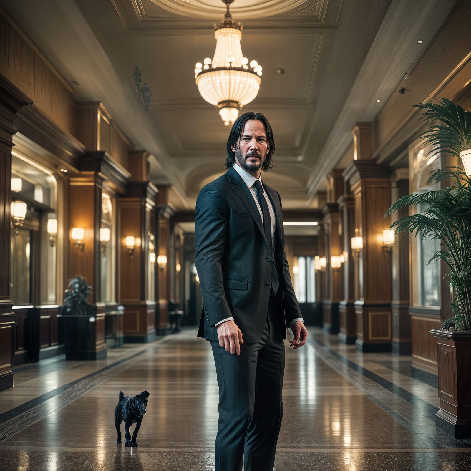 John Wick Walks Through the Continental Hotel