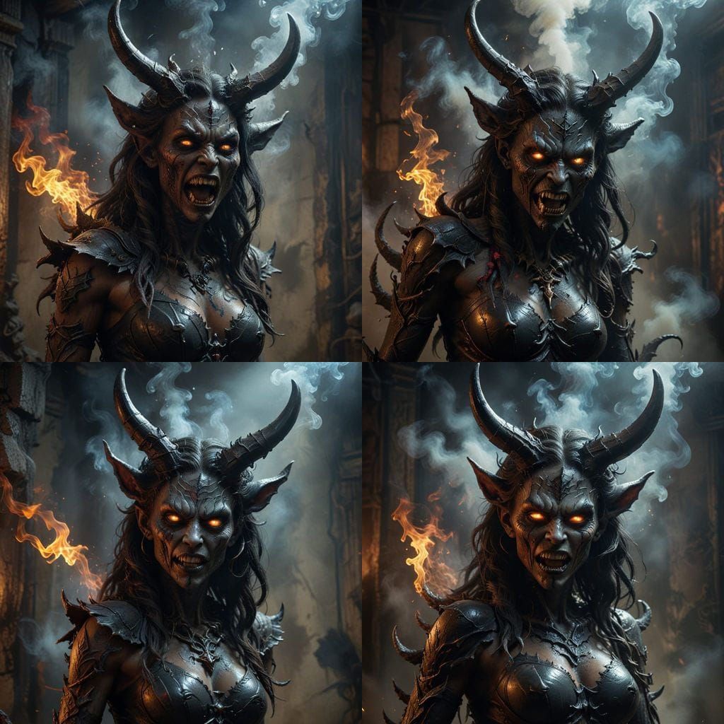 Hyperrealistic Demon Saccoobus Horror Display