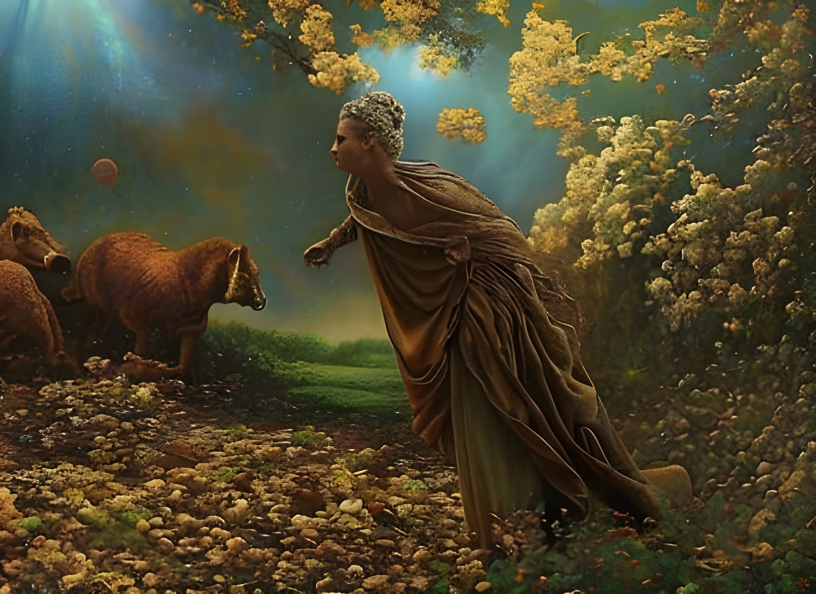 Pictorial History of Bipedal Beings in Dreamlike Style