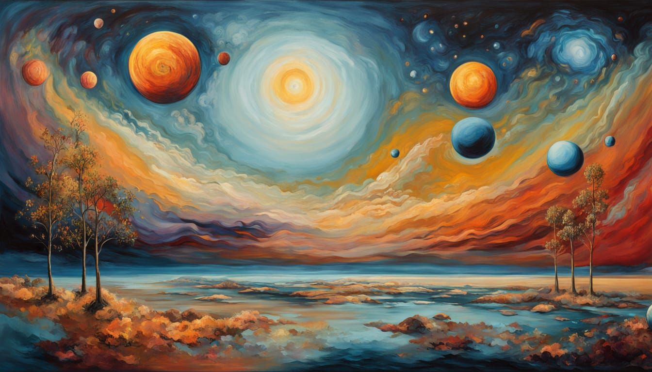 Dreamlike Planets in a Vibrant Cosmic Dance