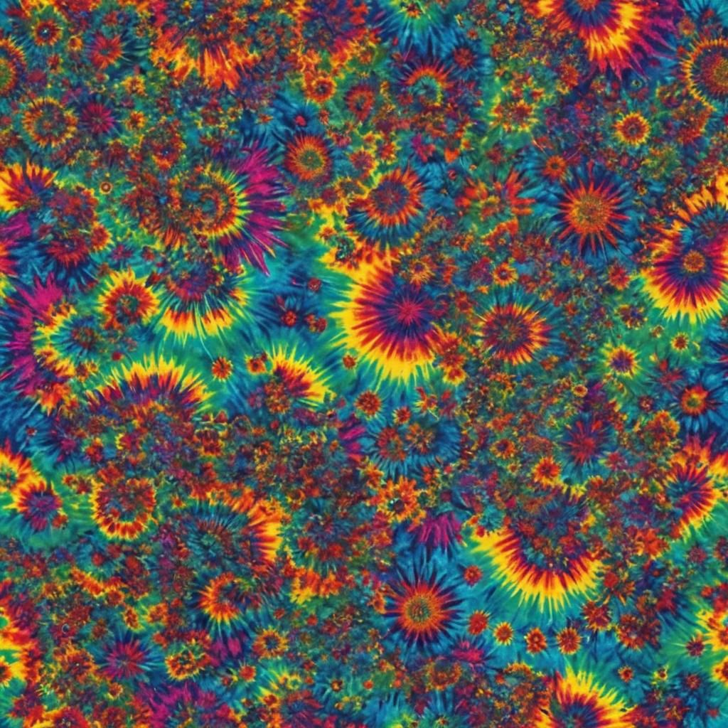 Psychedelic Tie-Dye Shirts in Hyperrealistic Style
