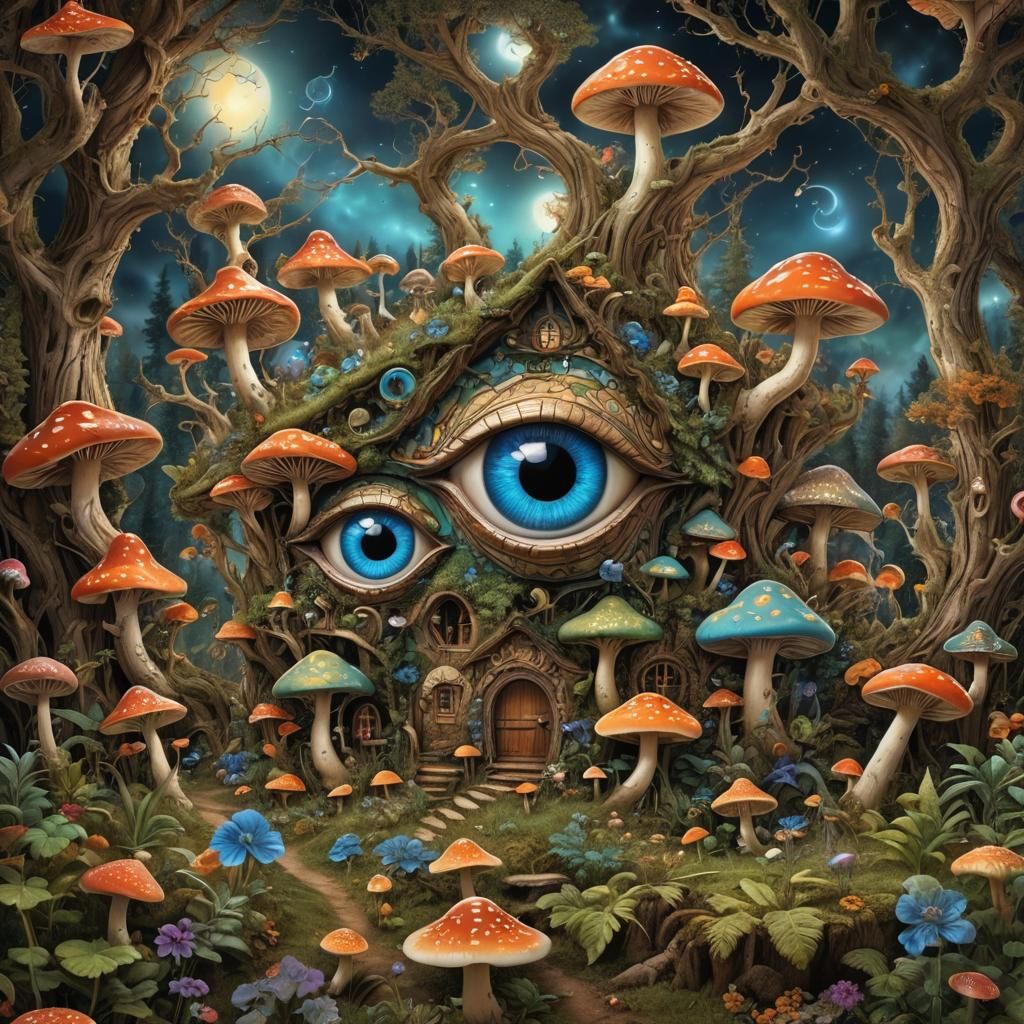 Captivating Stereogram Image of Galloping Eyes