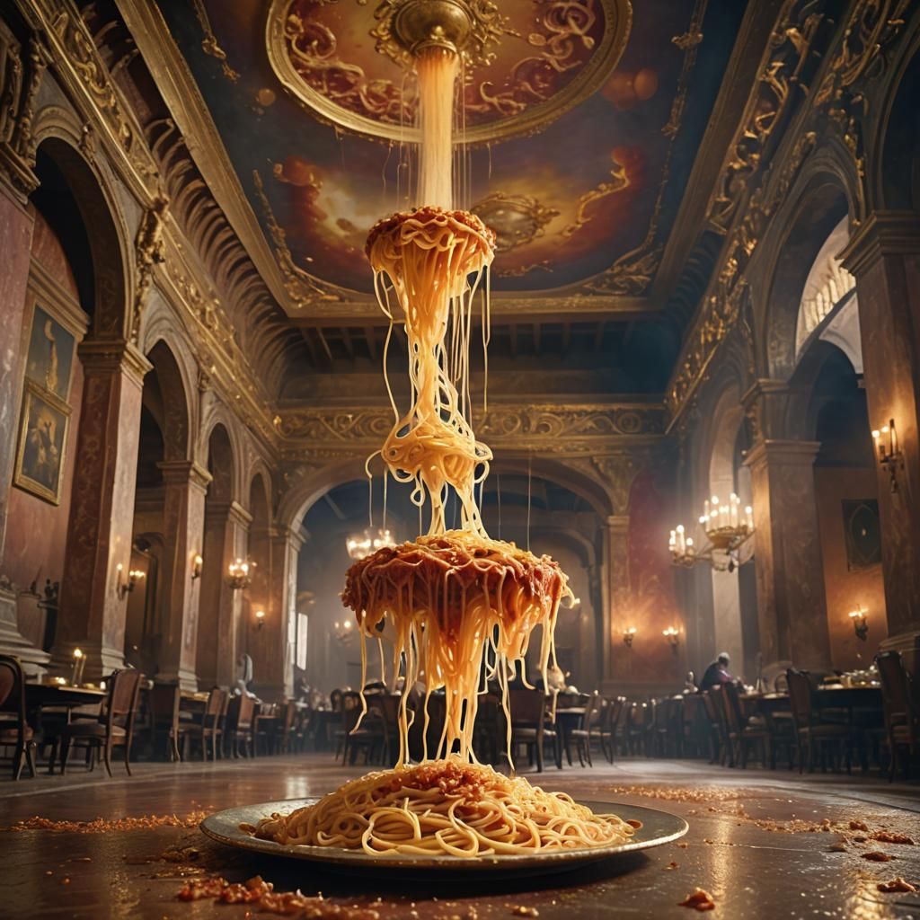 Spaghetti Bologna in Renaissance Dining Hall