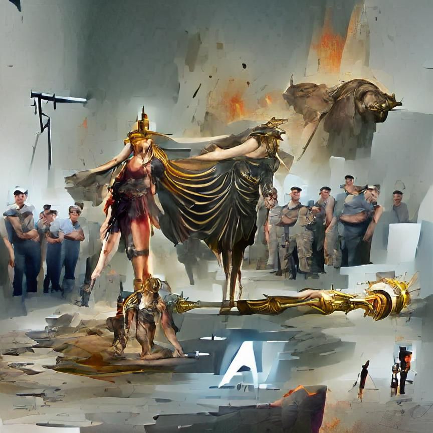 Athena's Victory: Triumph Over Ares