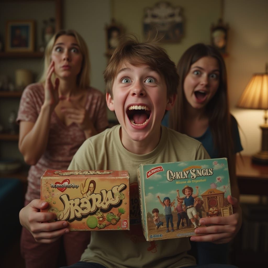 Man with Maniacal Grin in Cinematic Style