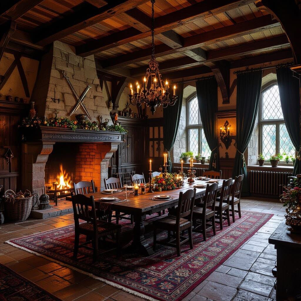 Medieval Banquet Hall Inspired by Bisley and Frazetta