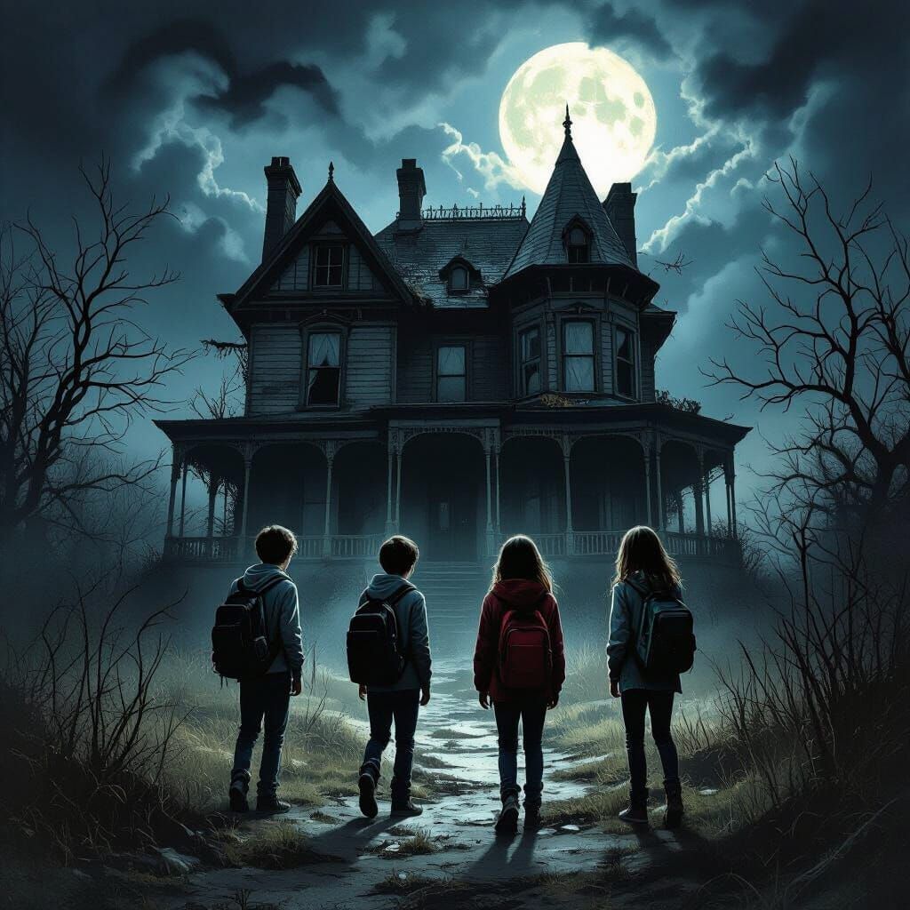 Teenagers Confront Fears at Haunted Victorian Mansion