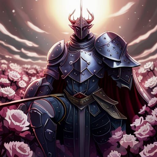 Unholy Paladin in Crimson Armor, Anime Key Visual