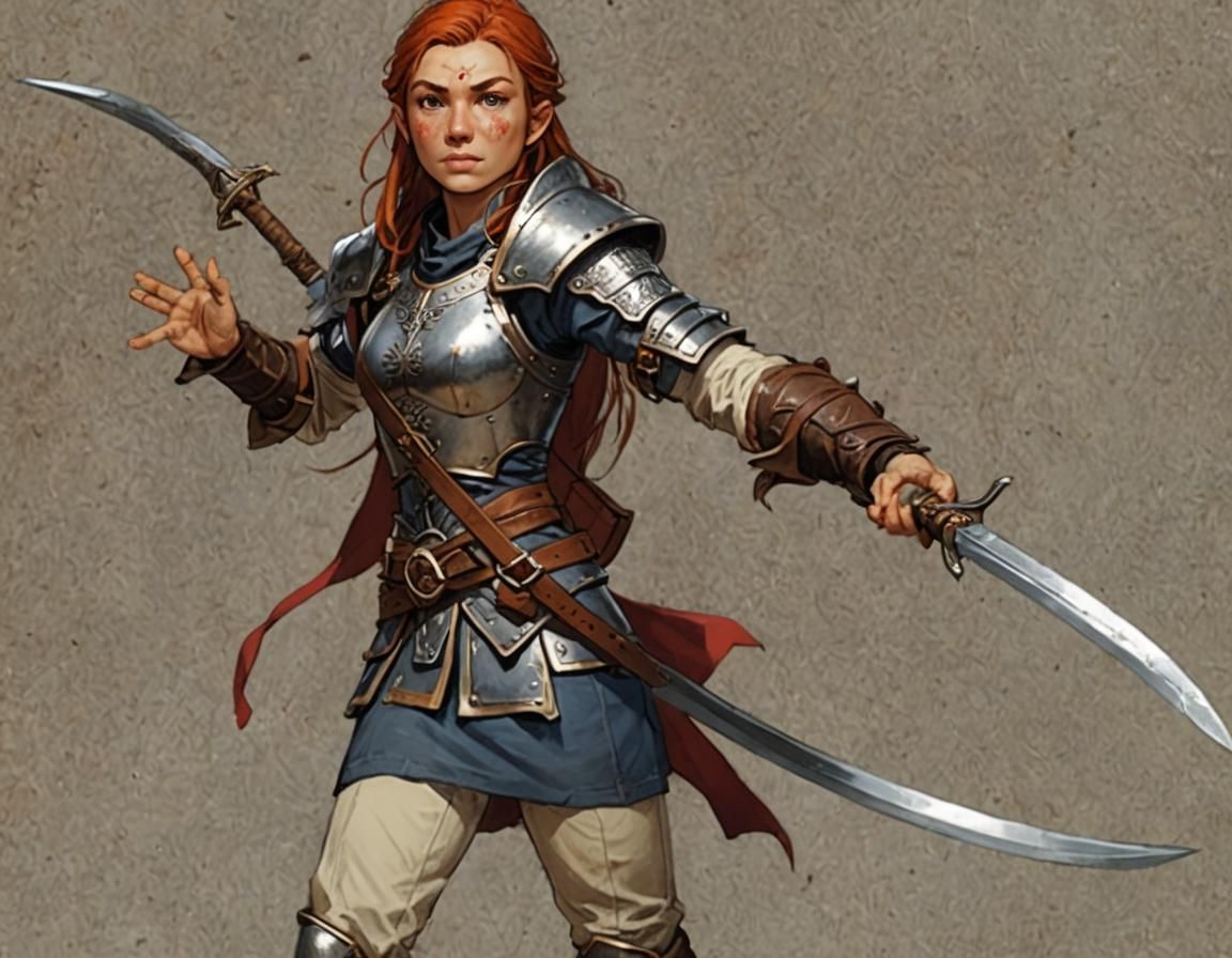 Unmasked Warrior Ready for D&D Adventure