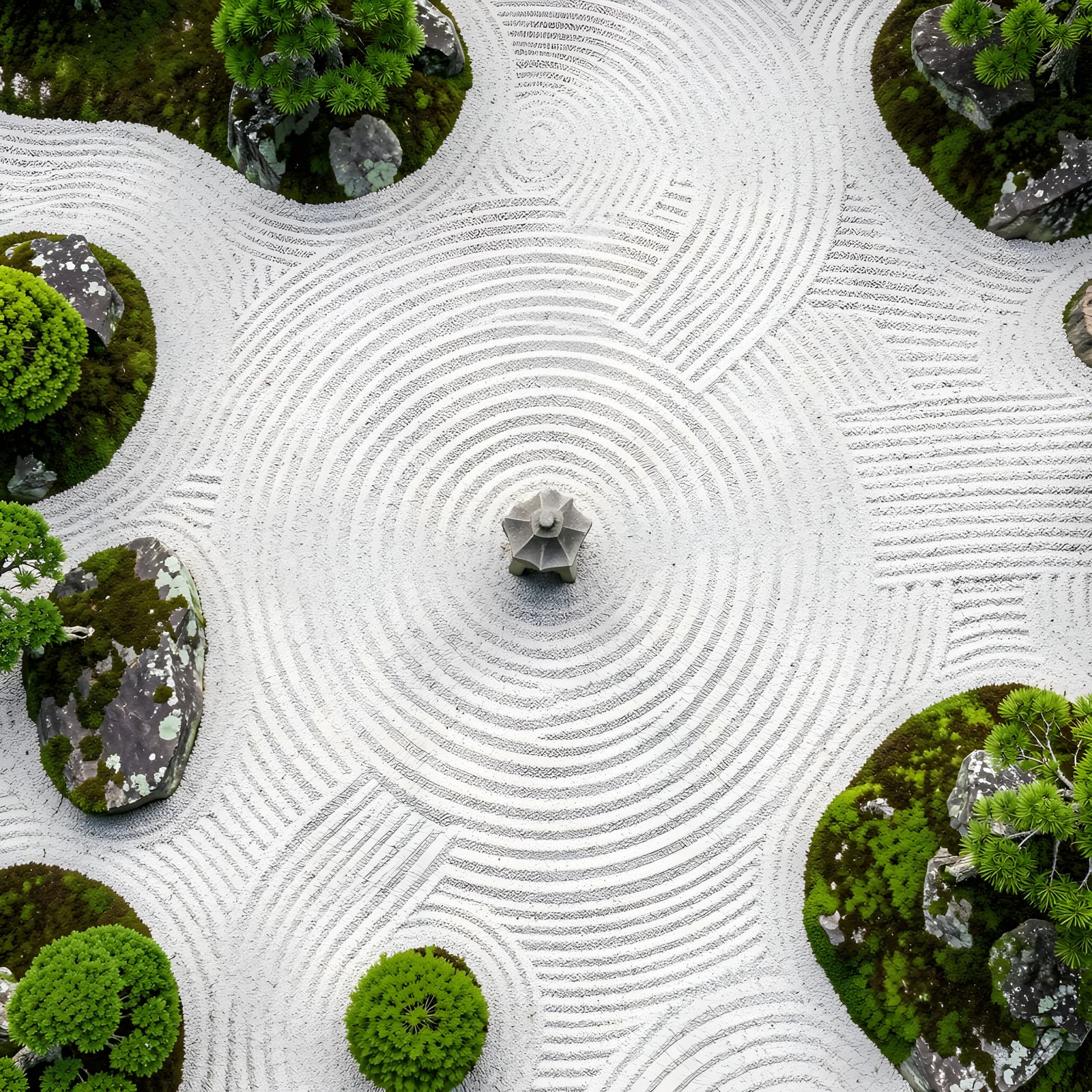 Serene Japanese Garden from Above