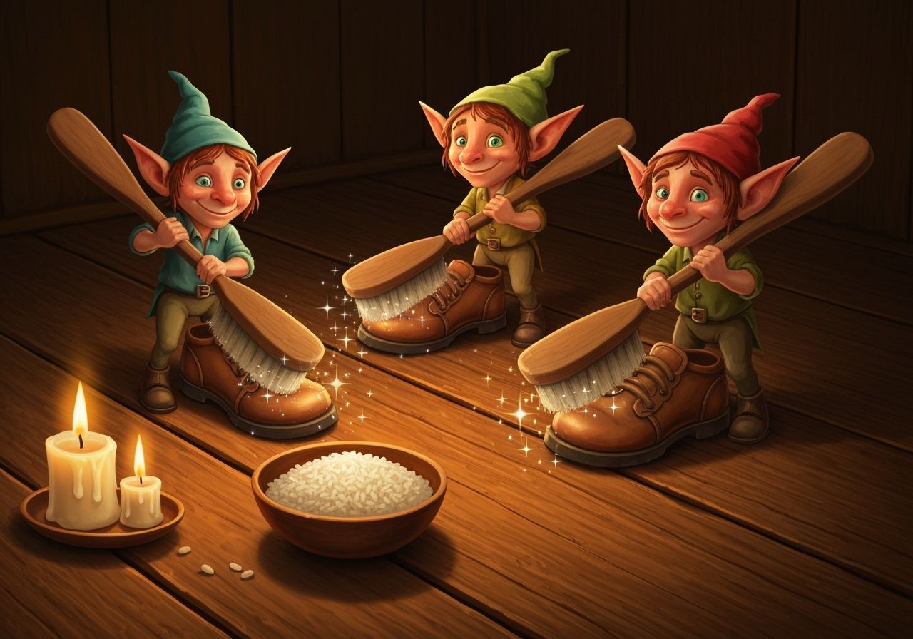 Goblins Gleefully Polish Shoes with Magical Sparkles