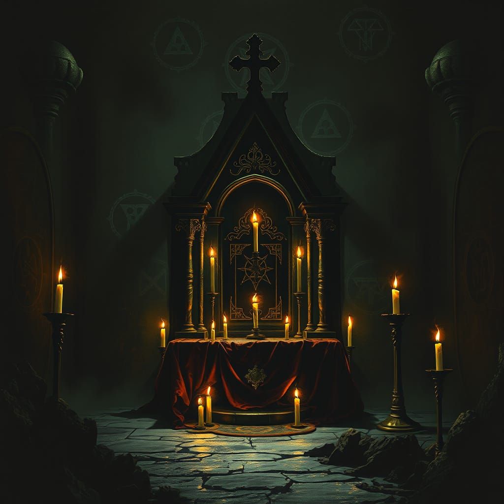 Dark Altar in Gothic Style