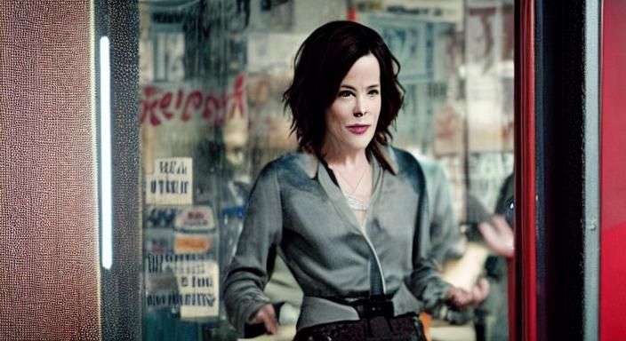 Parker Posey as Film Noir Heroine, Guitar in Hand, Surrounde...