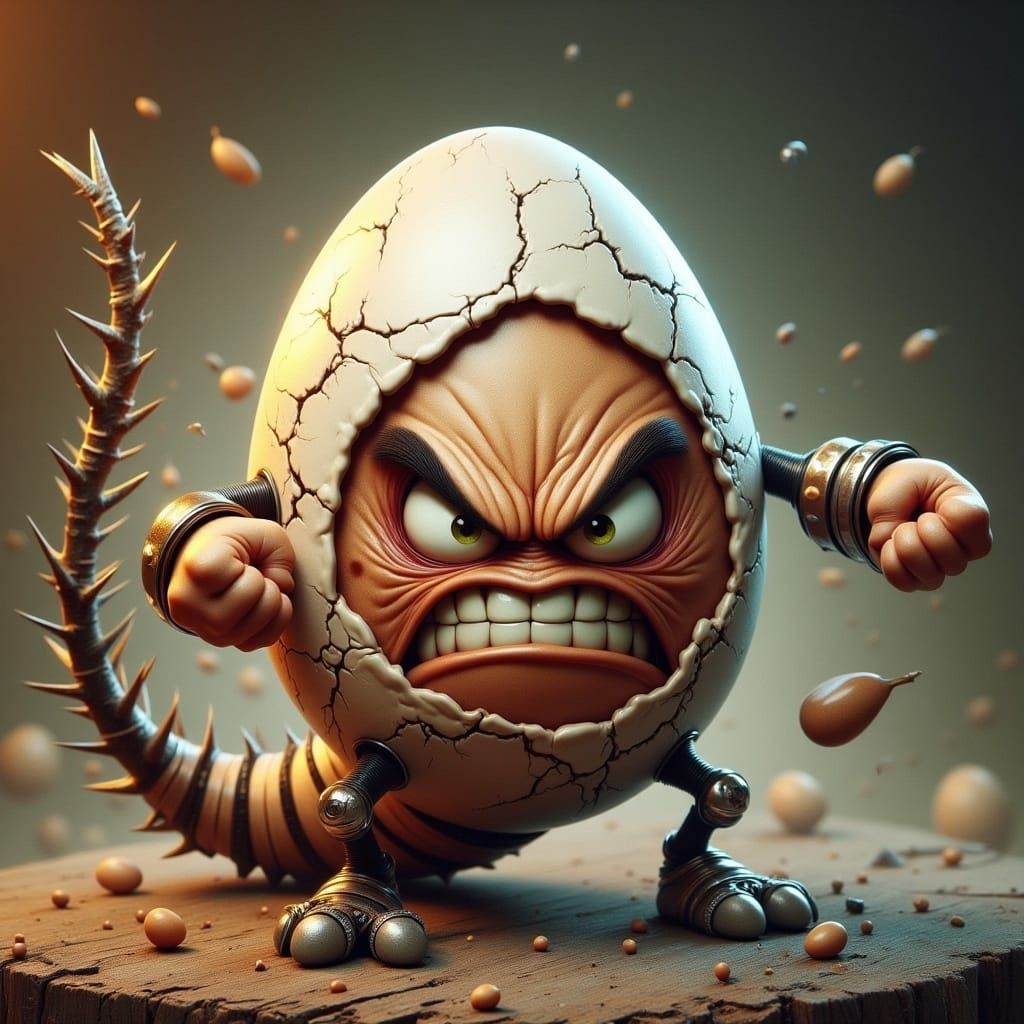 Angry Egg Caterpillar Hybrid Ready for Battle