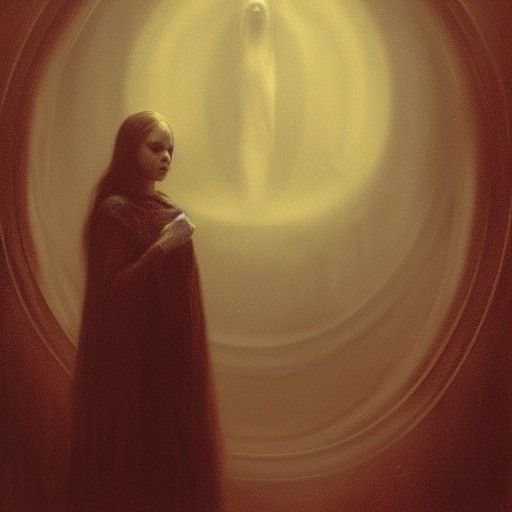 Gothic Portrait of Blind Girl with Tentacles