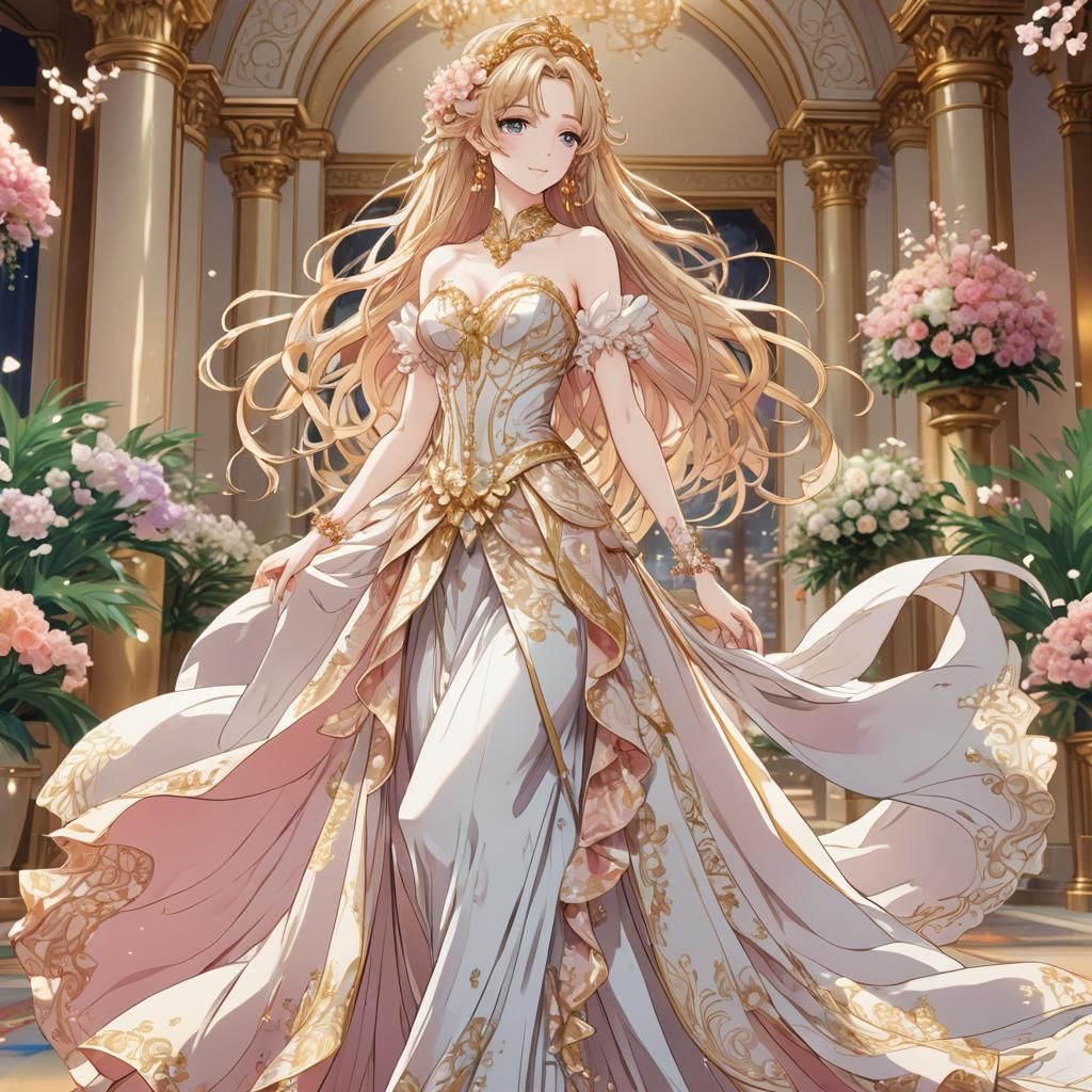 Aphrodite in Manga Style Wedding Attire
