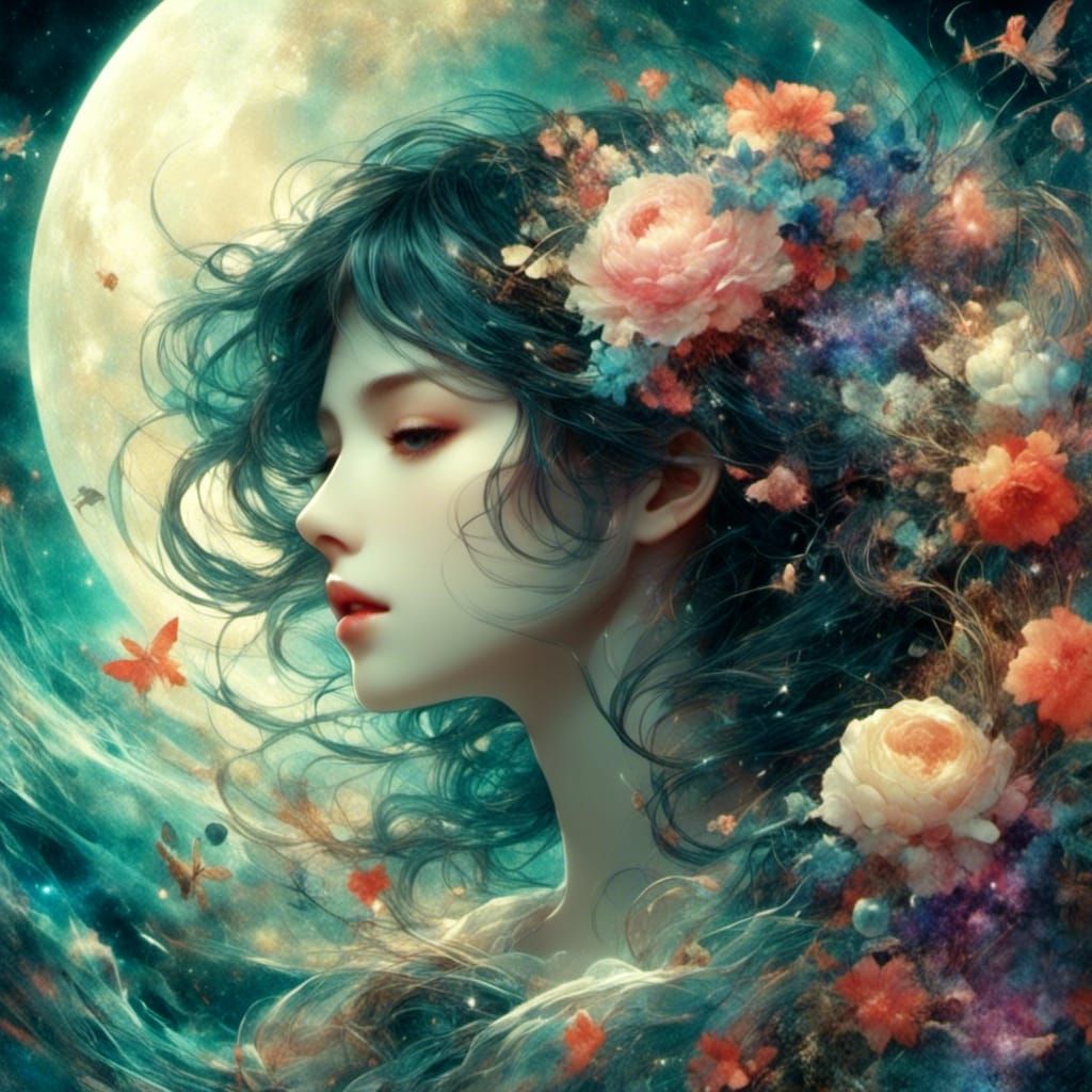 Dreamy Siren in Greek Painting Style