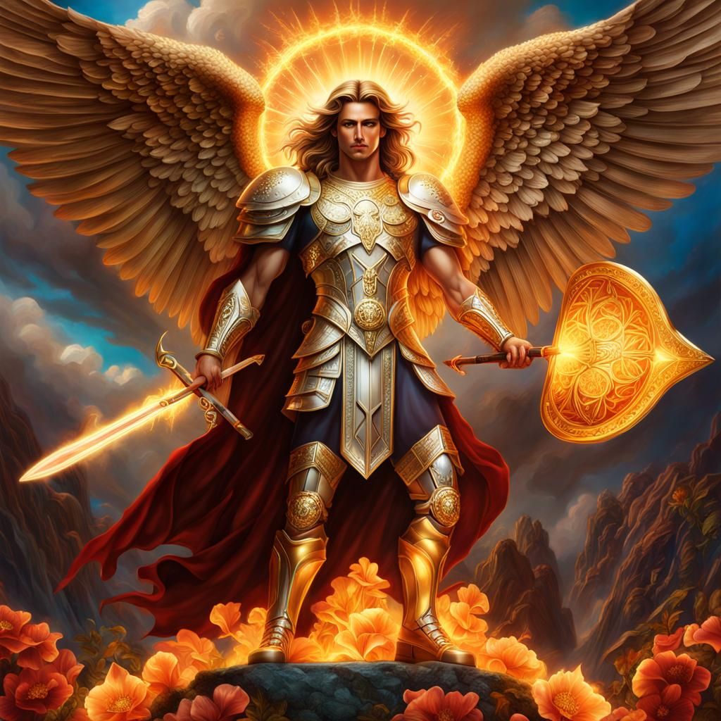 Archangel Michael with Sword and Shield