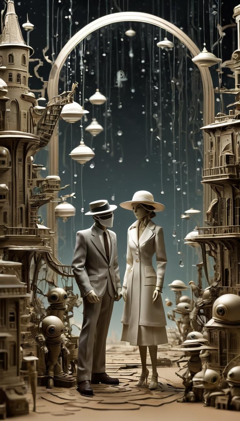 Sci-Deco Placid Rain Steam-Fi Scrapbooking with Tiny Wind-Up...