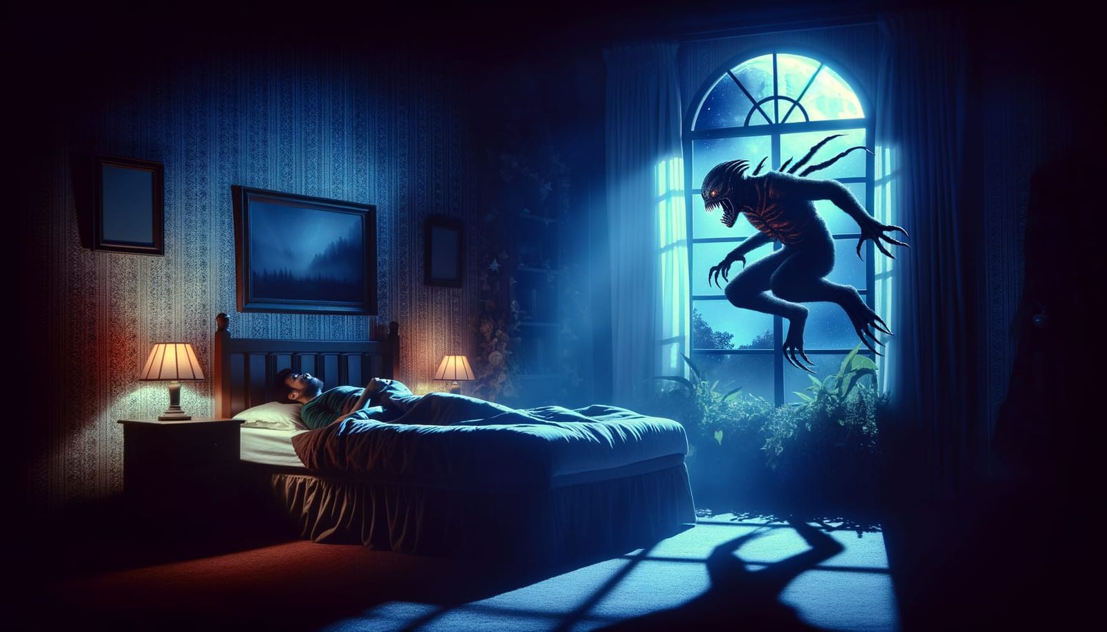 Eerie Abyssal Stalker Crashes Through Window