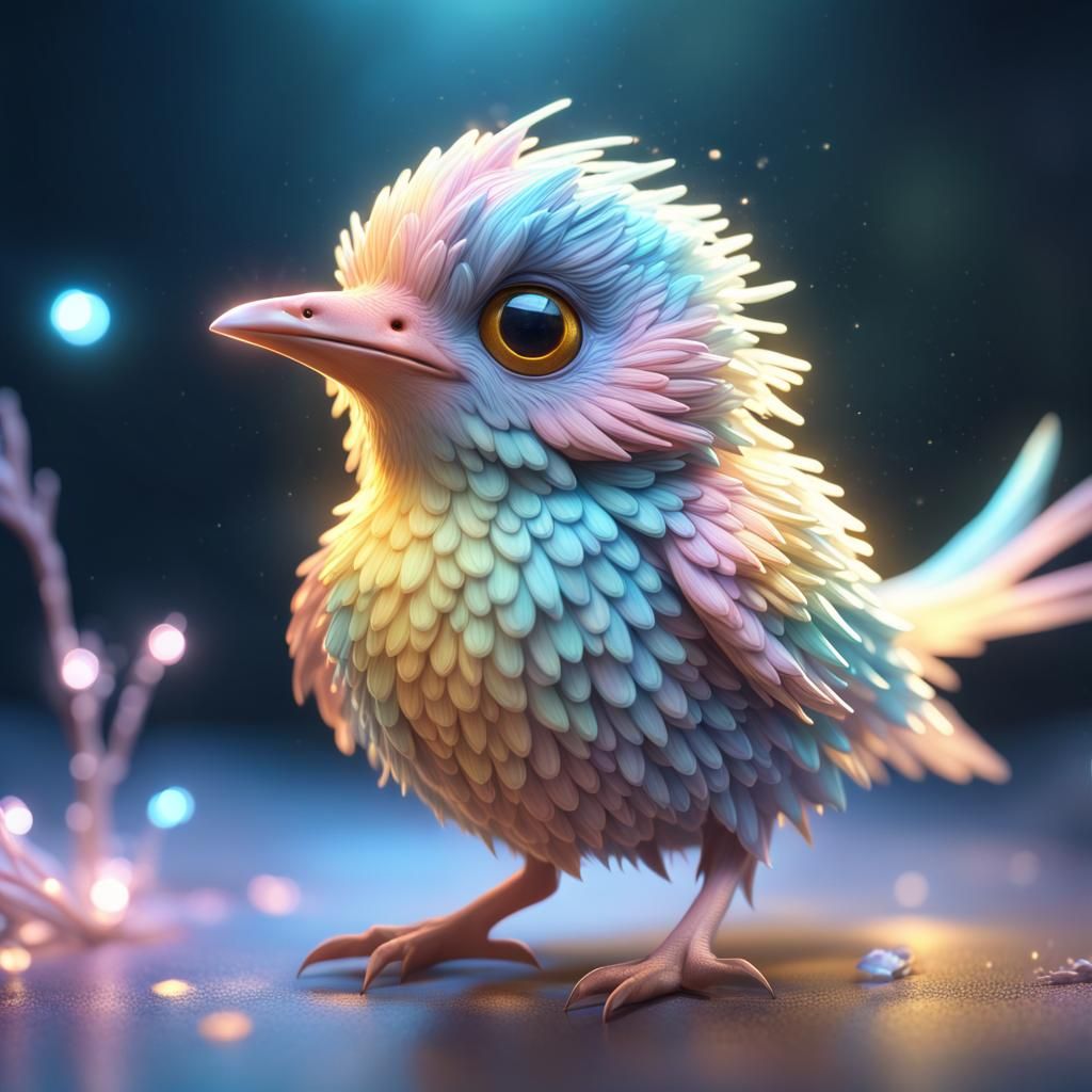 a cute fantasy bird